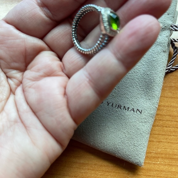 David Yurman Peridot & diamond ring - Picture 8 of 9
